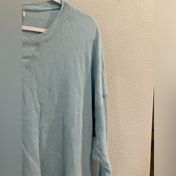 Free People Boho Oversized Early Night Waffle Knit Lounge Beach Mini Dress Tunic - Picture 4 of 8